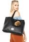 Bolsa Sacola Colcci Pompom Preto - Marca Colcci