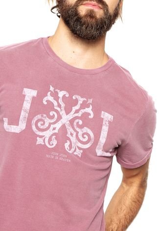 Camiseta John John Logo Rosa - Compre Agora