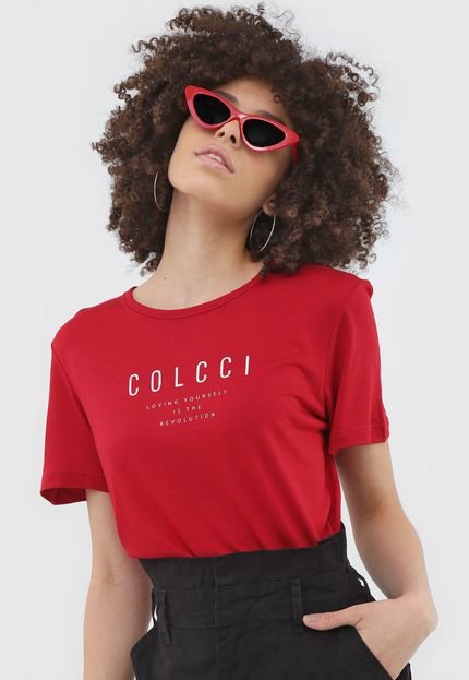 Blusa Colcci Lettering Vermelha - Marca Colcci
