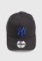 Boné Aberto New Era New York Yankees MLB Aba Curva Cinza - Marca New Era