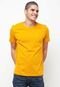 Camiseta Colcci Slim Bordada Amarela - Marca Colcci