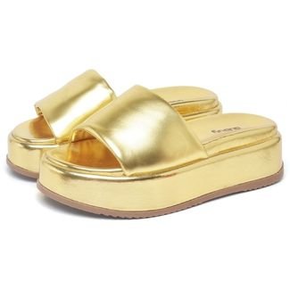 Papete Chinela Tamanco Feminino DUBUY 2062FG DOURADO