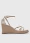 Sandália Anabela Dafiti Shoes Pedraria Off-White - Marca DAFITI SHOES
