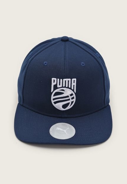 Boné Puma Aba Reta Basketball Pro Bb Cap Azul-Marinho - Marca Puma