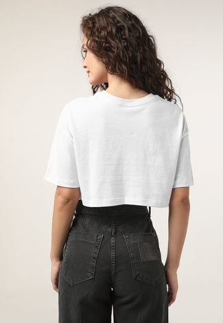 Camiseta Cropped John John Key Branca - Compre Agora