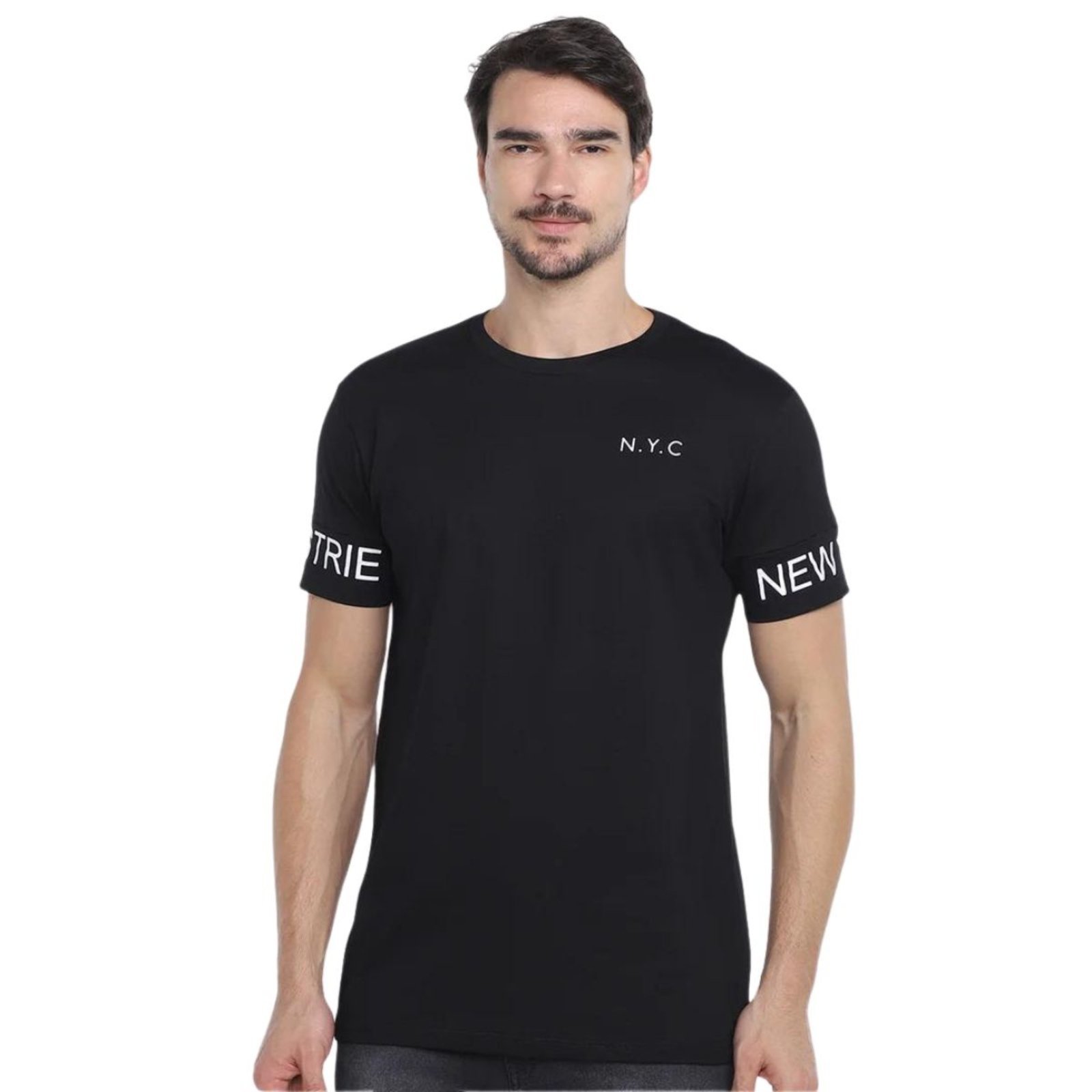 Camiseta Masculina Industrie Especial NY Recortada Algodão - Marca HILMI