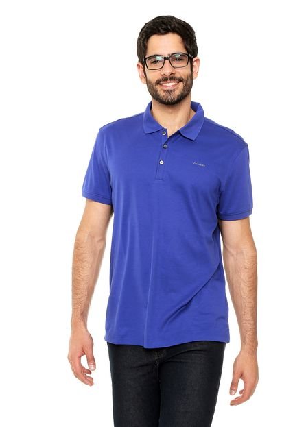 Camisa Polo Calvin Klein Logo Azul - Marca Calvin Klein