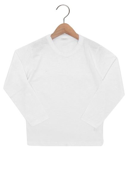Camiseta Elian Manga Longa Baby Menino Branco - Marca Elian