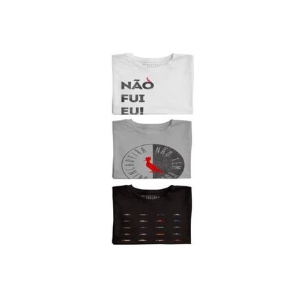 Kit 3 Camisetas Hora Carros E Nao Fui Eu Reserva Mini Branco - Marca Reserva Mini