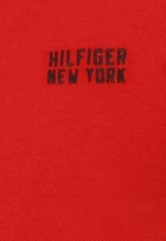 Camisa Polo Tommy Hilfiger Listras Vermelha