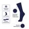 Kit Com 8 Pares de Meias Sociais Microfibra - Azul - Marca QLC SPORT