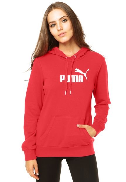 Blusão Puma Ess Large Logo Hoodie Tr Rosa - Marca Puma