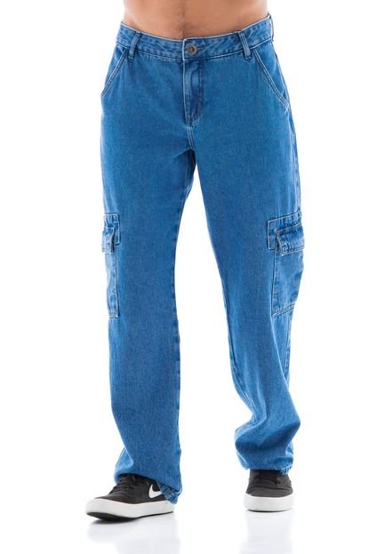 Calça Jeans Masculina Arauto Cargo Reta  Azul - Marca ARAUTO JEANS