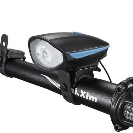 Menor preço em Farol LED com Buzina para Bicicleta Recarregável USB
