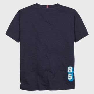 Camiseta Infantil Com Logo Tommy Hilfiger Azul Marinho