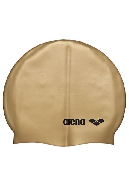 Touca de Natação Arena Classic Logo Silicone Dourada - Marca Arena