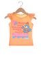 Blusa Marisol Galinha Pintadinha Princesinha Infantil Laranja - Marca Marisol