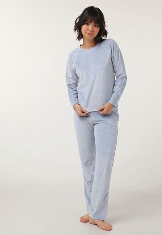 Pijama Hering Veludo Azul