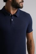 Polo Malha Tricot Slim Fit - Azul Marinho M HIGHSTIL - Marca HIGHSTIL