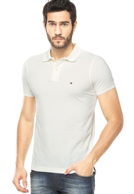 Camisa Polo Tommy Hilfiger Off White - Marca Tommy Hilfiger
