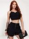 Conjunto Divina Gata Cropped e Shorts Preto - Marca DIVINA GATA