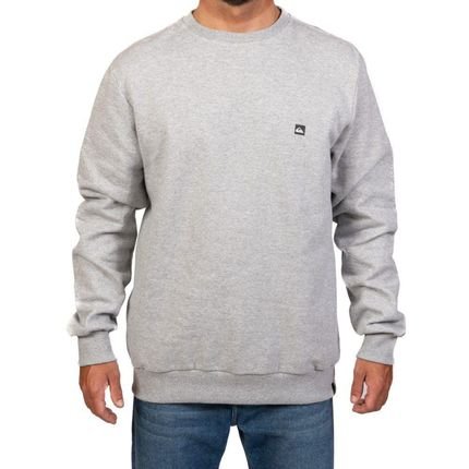 Moletom Quiksilver Careca Transfer Masculino Cinza Mescla - Marca Quiksilver