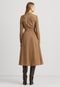 Vestido Lauren Ralph Lauren Midi Transpassado Bege - Marca Lauren Ralph Lauren