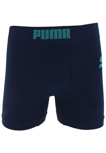 Cueca Puma Boxer Sem Costura Azul/Verde - Marca Puma