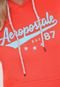 Moletom Flanelado Fechado Aeropostale Logo Glitter Vermelho - Marca Aeropostale