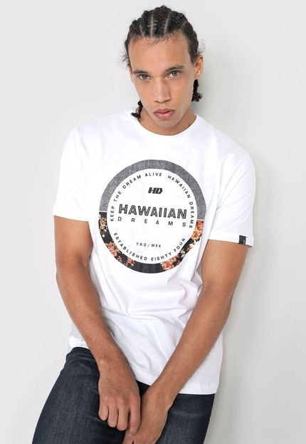 Camiseta HD Hawaiian Dreams Logo Branca - Marca HD Hawaiian Dreams