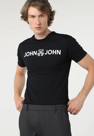 Camiseta John John Logo Preta