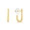 Brinco Ear Hook Torcido em Prata 925 com Banho de Ouro Amarelo 18k - Marca Monte Carlo