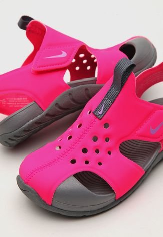 Sandália Nike Infantil Sunray Protect 2 Rosa/Cinza