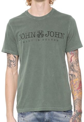 Camiseta John John Regular Basic Verde Masculina - Verde