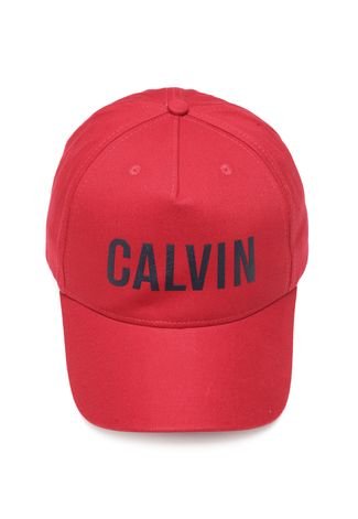 Boné Snapback Calvin Klein Logo Vermelho
