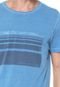 Camiseta Aramis Dupla Face Caligrafia Azul - Marca Aramis