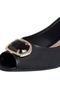 Peep Toe Beira Rio Metal Preto - Marca Beira Rio