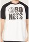 Camiseta NBA Raglan Estampada Brooklyn Nets Off White - Marca NBA