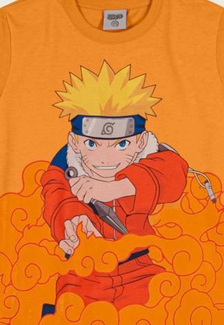 Camiseta Infantil Brandili Naruto Amarela