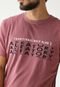 Camiseta Aleatory Reta Estampada Rosa - Marca Aleatory