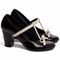 Sapato Mary Jane de Salto Grosso 7 cm Torricella Confortável Verniz Preto - Marca Torricella