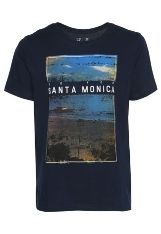 Camiseta Clothing & Co. Santa Moni Azul-Marinho