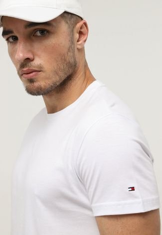 Camiseta Tommy Hilfiger Vertical Ink Branca - Compre Agora