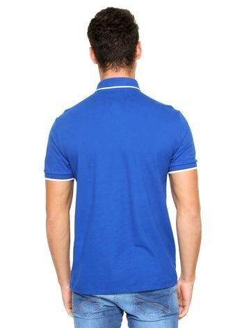 Camisa Polo Cavalera Bordado Azul