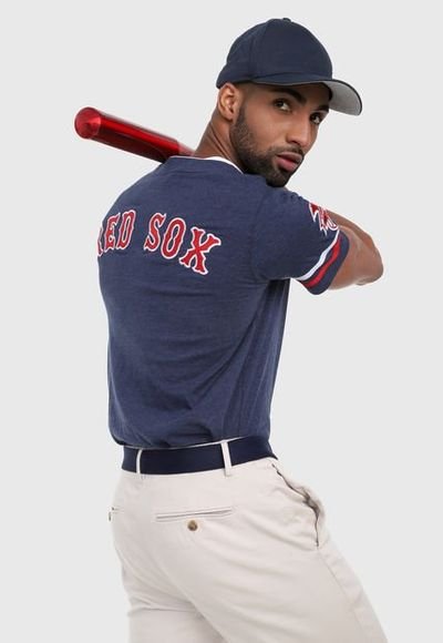Camiseta Beisbol Hombre MLB Fielder Jersey Boston Red Sox Azul