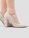 Scarpin CBK Salto Alto Grosso Couro Nude  Bege - Marca CHIBINSKI