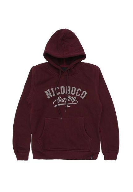 Blusa de Moletom Nicoboco Menino Frontal Vinho - Marca Nicoboco