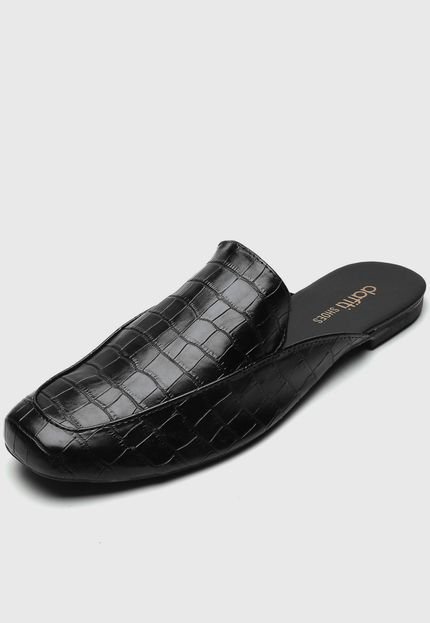 Mule DAFITI SHOES Croco Preto - Marca DAFITI SHOES