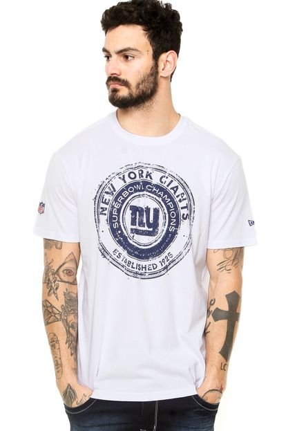 Camiseta Manga Curta New Era Stamp New York Giants Branca - Marca New Era
