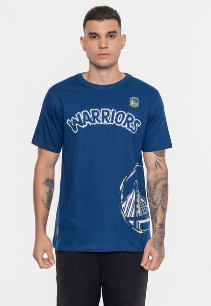 Camiseta NBA Colors Golden State Warriors Azul Indigo - Marca NBA